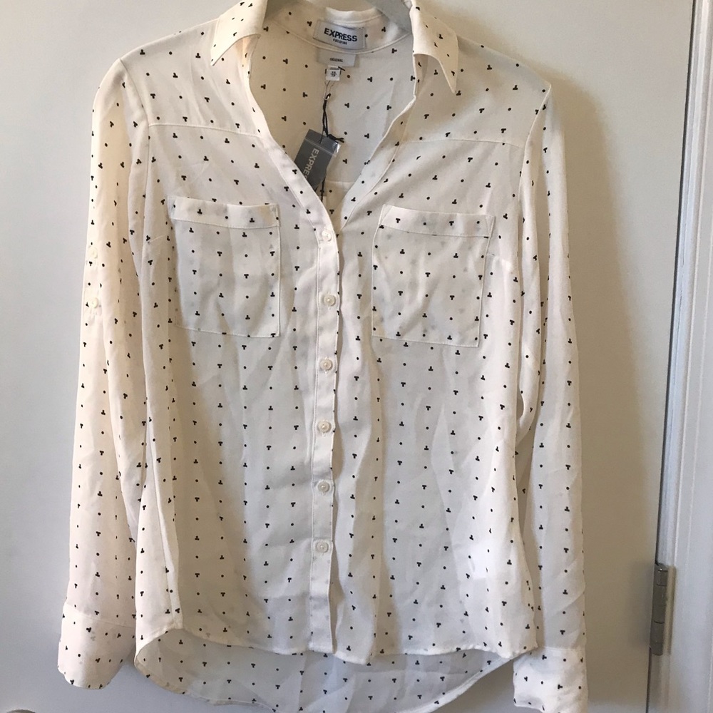 Express Portofino Button Down Shirt, NWT, XS
